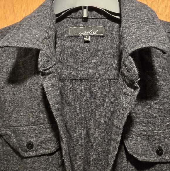 Coastal Soft Men's Gray 100% Cotton Button Down Shirt SzL - Picture 4 of 6